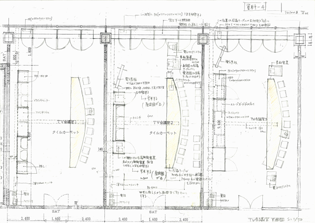 建築設計手描きスケッチ画像