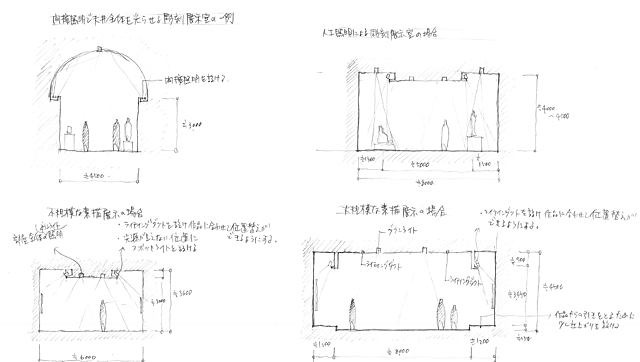 建築設計手描きスケッチ画像